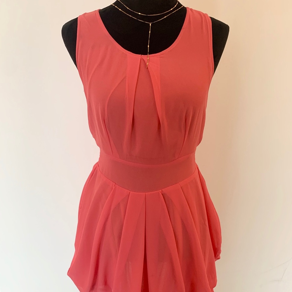 Short Dress peach Pink